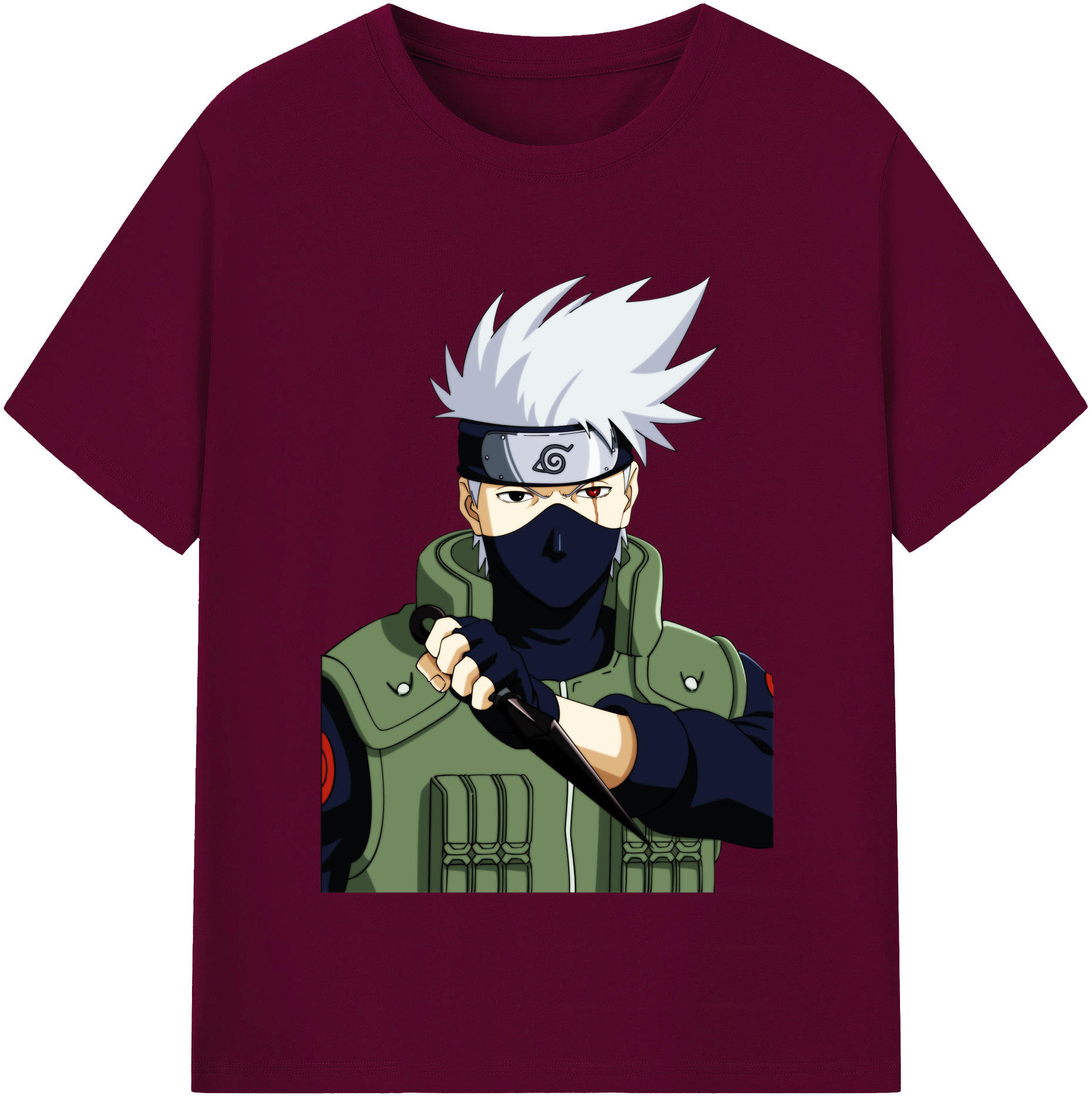 （画像用） NARUTO -ナルト- はたけ カカシ Hatake Kakashi レディースカジュアルプリントTシャツ（綿100％）
